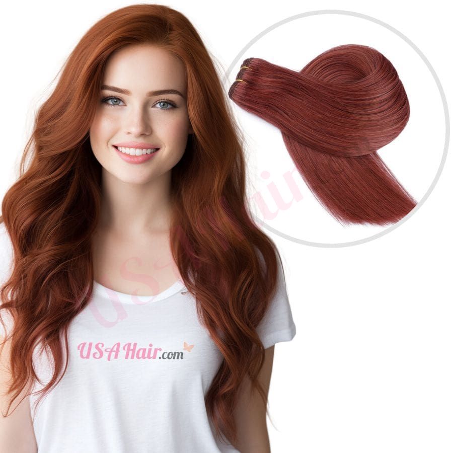 dark auburn red hair