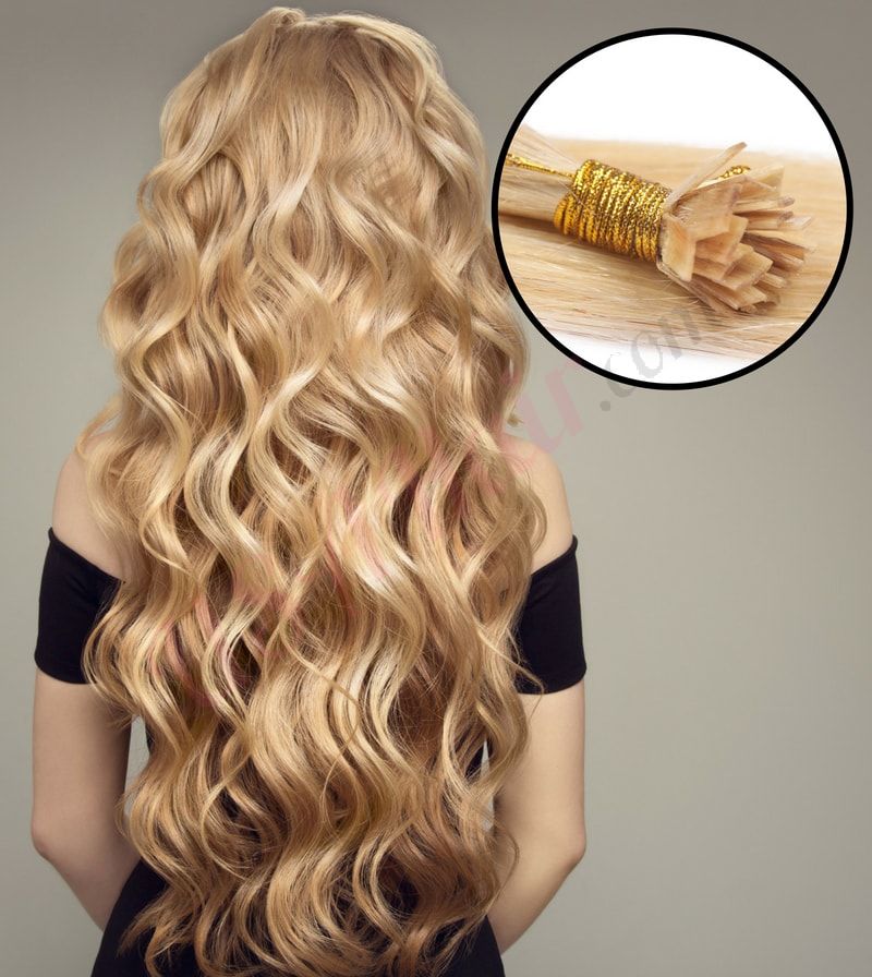 Strawberry Blonde / Bleach Blonde (#27/613) FUSION hair extensions 100%  real hair (human hair) Qty: 20 strands