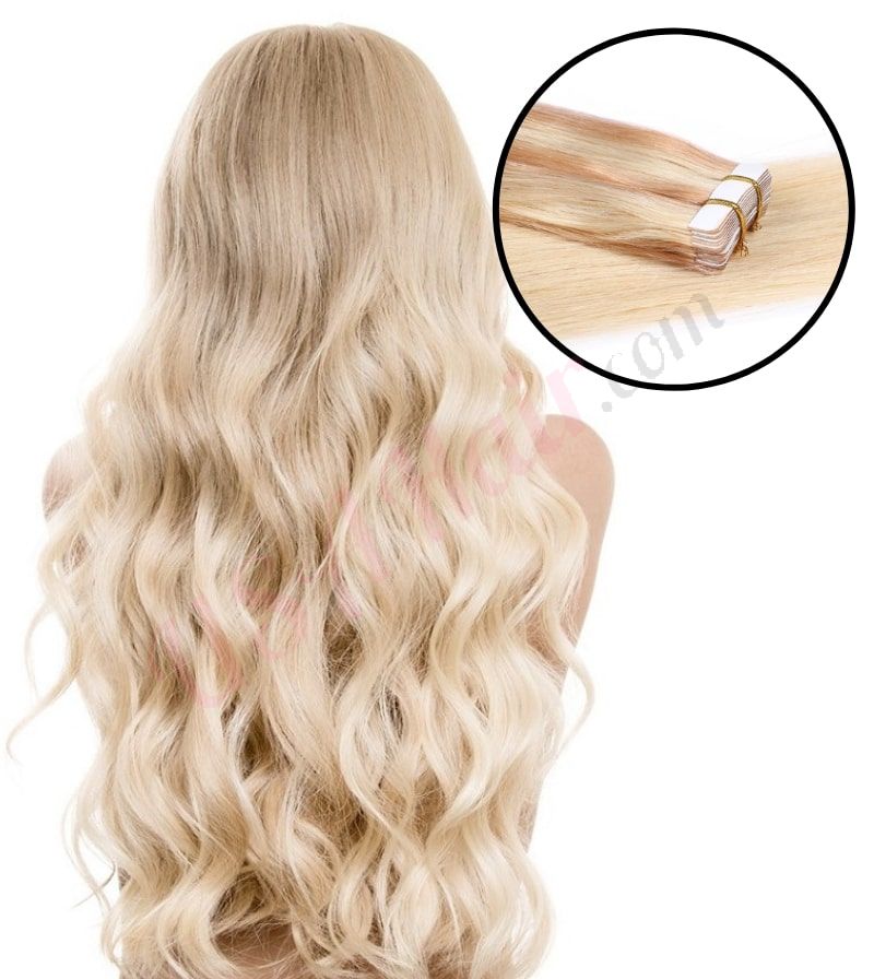 Highlighted Tape-in Hair Extensions - Remy Human Hair