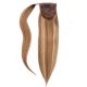 Chestnut Brown Balayage Wrap Ponytail Hair Extensions - Human Hair 18 Inches