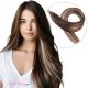 Dark Brown & Blonde Balayage Nano-rings Hair Extensions (Nano-Beads) - Human Hair
