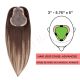 Dark Brown & Blonde Balayage Hair Topper 14 inch For Thinning Hair Part Large Coverage (Size: 3 inch - 5.75 inch x 5 inch, Weight: 60g) Remy Human Hair 