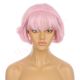DM2031090-v4 Pastel Pink Short Synthetic Hair Wig with Bang