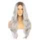 DM2031276-v4 Ombre Gray Long Synthetic Hair Wig 