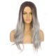DM2031288-v4 Ombre Gray Long Synthetic Hair Wig 