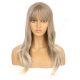 DM2031305-v4 Dark Ash Blonde Long Synthetic Hair Wig with Bang