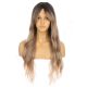DM2031323-v4 Ombre Honey Blonde Long Synthetic Hair Wig with Bang