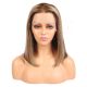 Avery - Short Highlighted Blonde Remy Human Hair Wig 14 Inches Bob Wig [Final Sale]