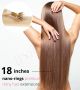 18 inch Nano-rings Hair Extensions (Nano-Beads)  - Remy Hair