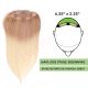 Ombre Ash Blonde Hair Topper 14 inch For Thinning Hair Full Crown (Size: 6.5 inch x 2.25 inch, Weight: 50g) Remy Human Hair 