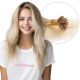 prebonded hair extensions	ash blonde ombre 