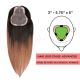 Ombre Chestnut Brown Hair Topper 14 inch For Thinning Hair Part Large Coverage (Size: 3 inch - 5.75 inch x 5 inch, Weight: 60g) Remy Human Hair 