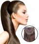 ponytail human hair extensions	Chocolate brown #4