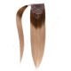 ponytail human hair extensions	Bleach blonde #613