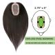 Black / Brown #1b Hair Topper 14 inch For Thinning Hair Part (Size: 2.75 inch x 5 inch, Weight: 45g) Remy Human Hair 