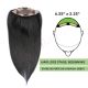 Jet Black #1 Hair Topper 14 inch For Thinning Hair Full Crown (Size: 6.5 inch x 2.25 inch, Weight: 50g) Remy Human Hair 