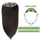 Black / Brown #1b Hair Topper 14 inch Thinning Hair Full Crown (Size: 6.5 inch x 2.25 inch, Weight: 50g) Remy Human Hair 