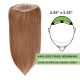 Chestnut Brown #6  Hair Topper 14 inch For Thinning Hair Full Crown (Size: 6.5 inch x 2.25 inch, Weight: 50g) Remy Human Hair 