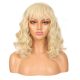 DM1707395-v4 - Short Blonde Synthetic Hair Wig With Bang