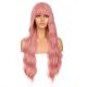 DM1810937-v4 - Long Pink Synthetic Hair Wig With Bang
