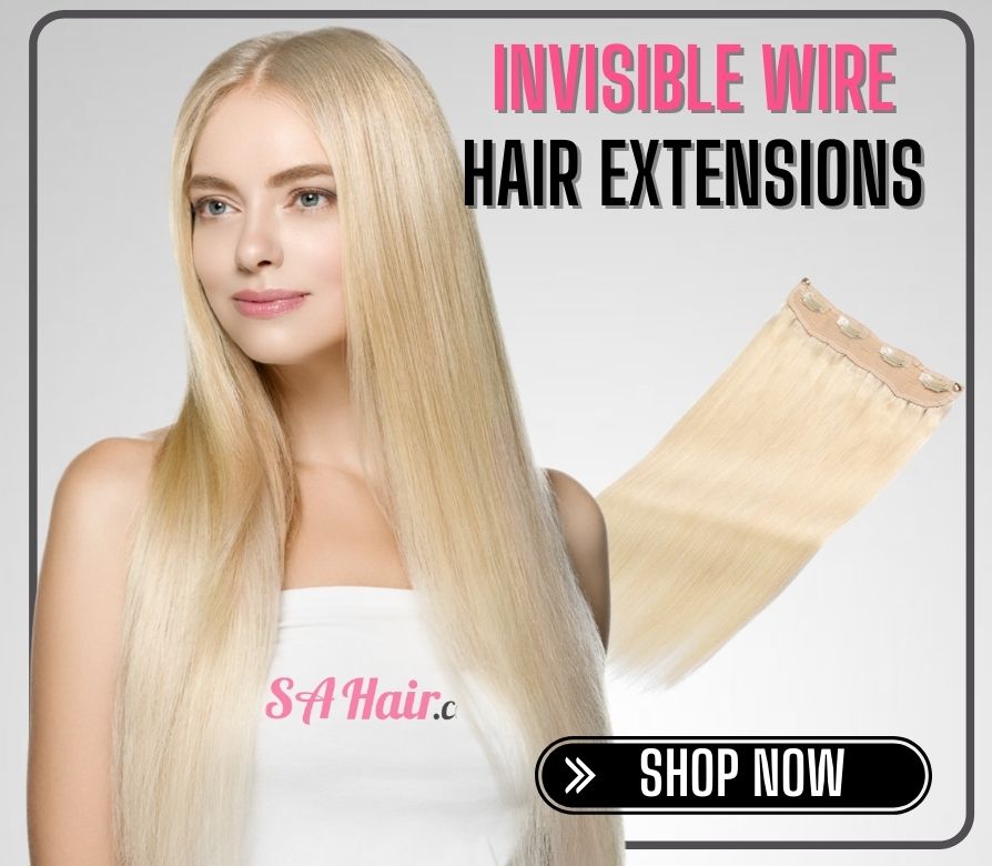 Invisible wire hair extensions